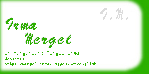 irma mergel business card